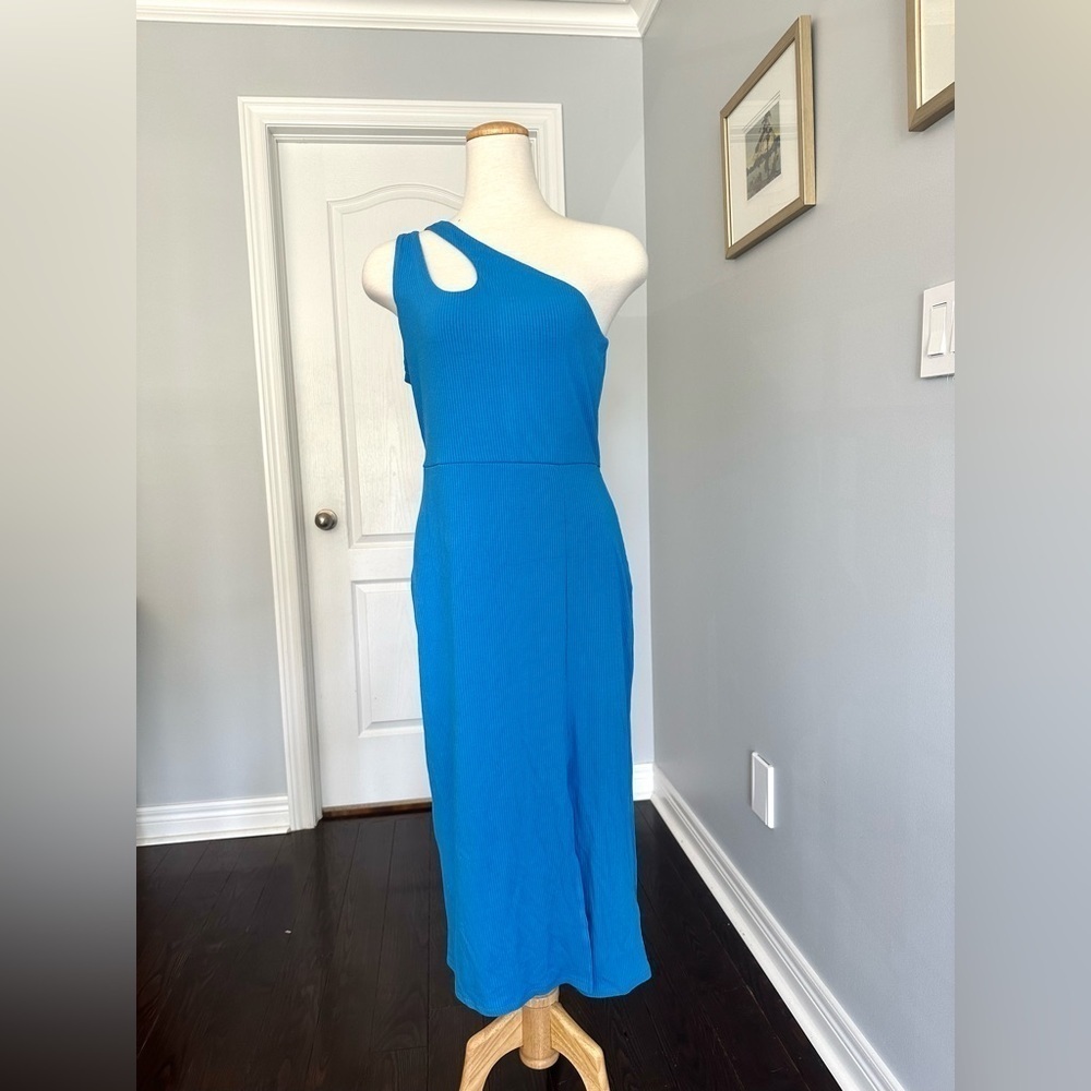 H&M One-Shoulder Ribbed Dress